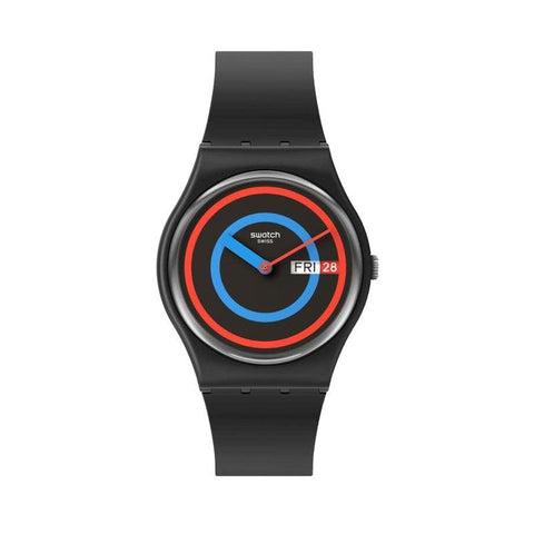 The Watch Boutique Swatch CIRCLING BLACK Watch SO28B706