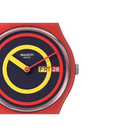 The Watch Boutique Swatch CONCENTRIC RED Watch SO28R702