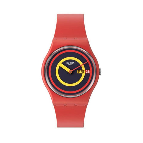 The Watch Boutique Swatch CONCENTRIC RED Watch SO28R702