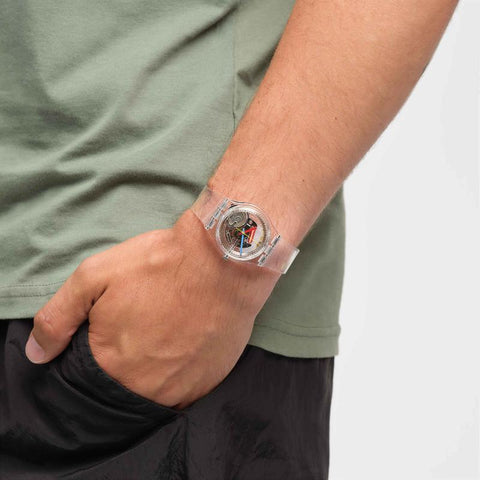 The Watch Boutique Swatch Clearly Gent Pay! Watch - SO28K109-6000