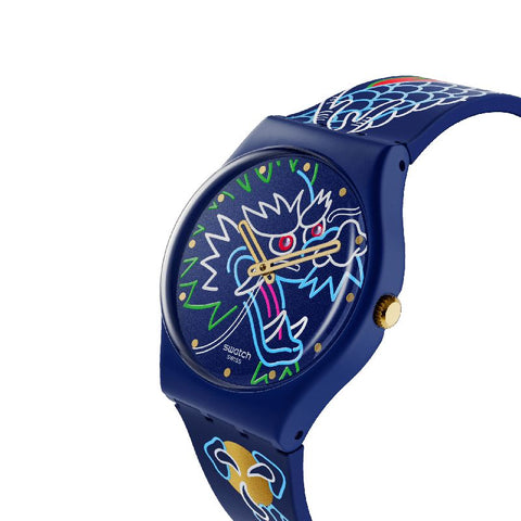 The Watch Boutique Swatch DRAGON IN WAVES Watch SO28Z125