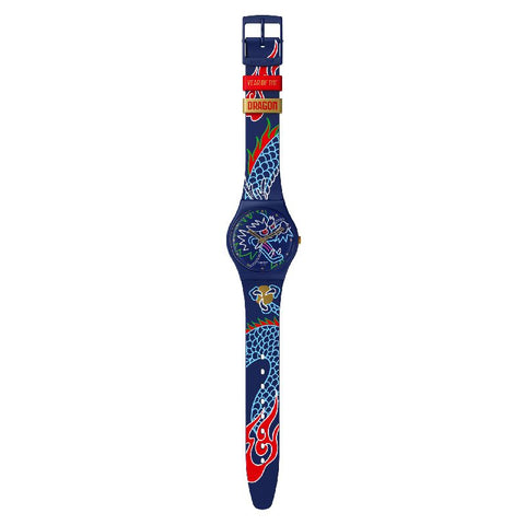 The Watch Boutique Swatch DRAGON IN WAVES Watch SO28Z125