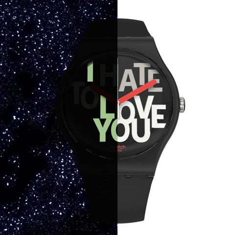 The Watch Boutique Swatch HATE 2 LOVE Watch SUOB185 Default Title