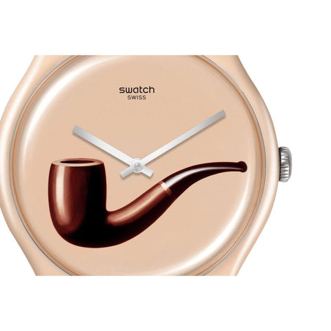 The Watch Boutique Swatch LA TRAHISON DES IMAGES BY RENE MAGRITTE Watch SO29Z124