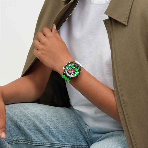 The Watch Boutique Swatch "LASH OUT" Bioceramic Watch SB03B701