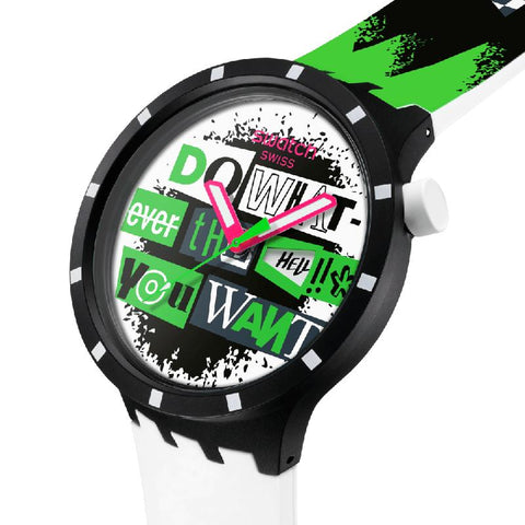 The Watch Boutique Swatch "LASH OUT" Bioceramic Watch SB03B701