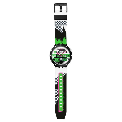 The Watch Boutique Swatch "LASH OUT" Bioceramic Watch SB03B701