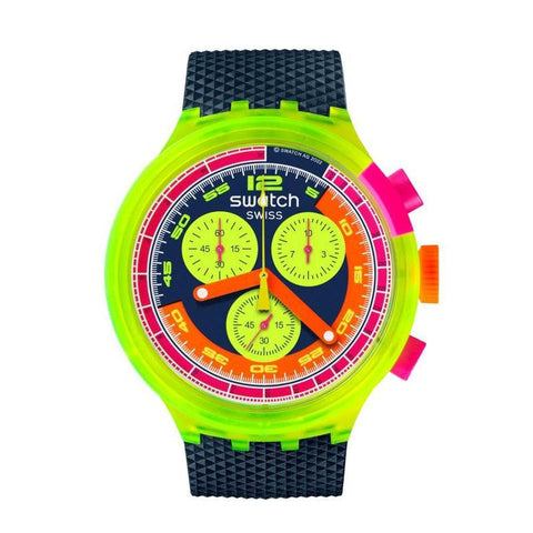 The Watch Boutique Swatch NEON TO THE MAX Watch SB06J100