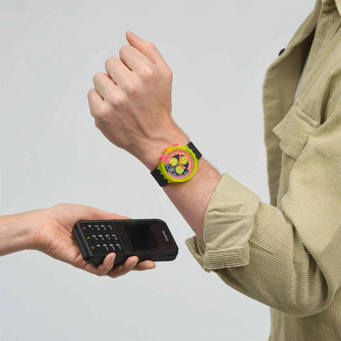 The Watch Boutique Swatch Neon To The Max Pay! Watch - SB06J101-6000