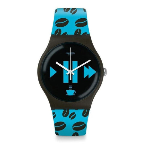 The Watch Boutique Swatch Originals Coffee Blue Watch