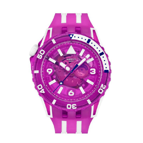 The Watch Boutique Swatch SCUBAQUA Flower Hat Bioceramic Watch - SSCU09P100
