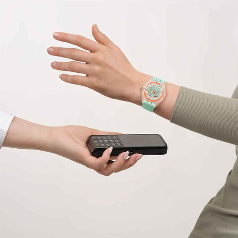 The Watch Boutique Swatch Sweetly Mint Pay! Watch - SO29K120-6000