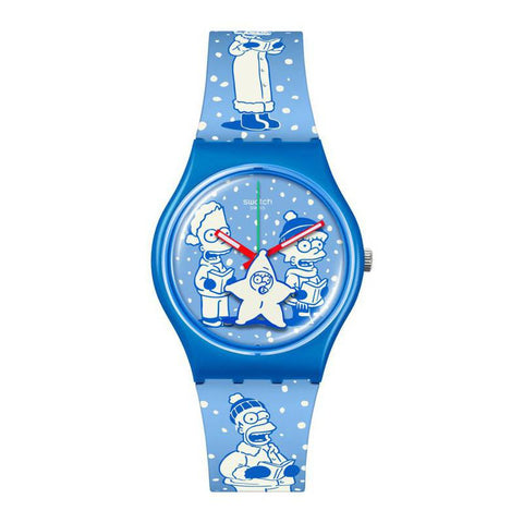 The Watch Boutique Swatch THE SIMPSONS COLLECTION TIDINGS OF JOY Watch SO28Z126