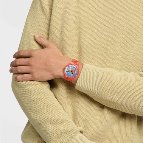The Watch Boutique Swatch THE SIMPSONS COLLECTION WONDROUS WINTER WONDERLAND Watch SUOZ361