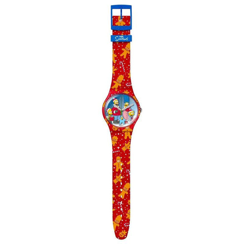 The Watch Boutique Swatch THE SIMPSONS COLLECTION WONDROUS WINTER WONDERLAND Watch SUOZ361