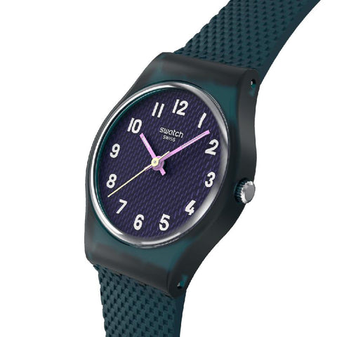 The Watch Boutique Swatch Teal Weave Watch LL127