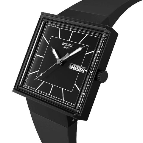 The Watch Boutique Swatch WHAT IFBLACKAGAIN? Watch SO34B701