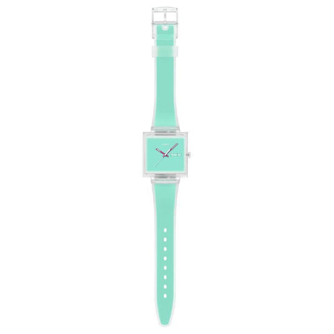 The Watch Boutique Swatch What If… See Thru Mint Watch - SO38K702