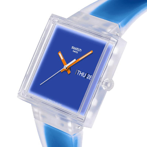 The Watch Boutique Swatch What If...See Thru Blue Watch - SO38K701