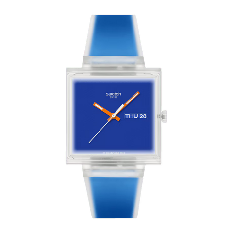 The Watch Boutique Swatch What If...See Thru Blue Watch - SO38K701