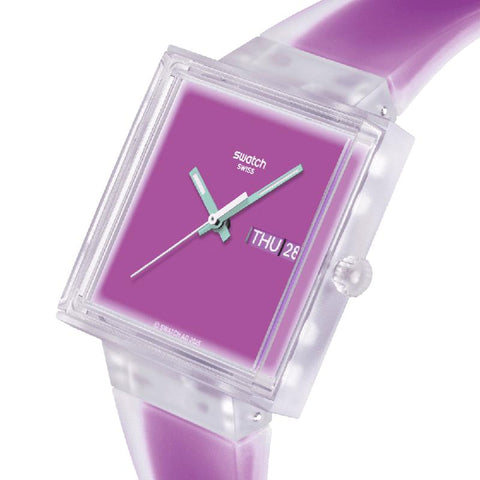 The Watch Boutique Swatch What If...See Thru Magenta Watch - SO38K705