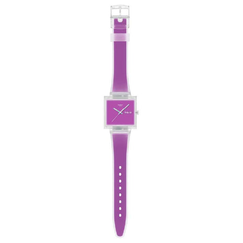 The Watch Boutique Swatch What If...See Thru Magenta Watch - SO38K705