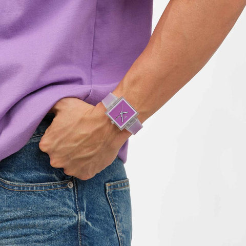 The Watch Boutique Swatch What If...See Thru Magenta Watch - SO38K705