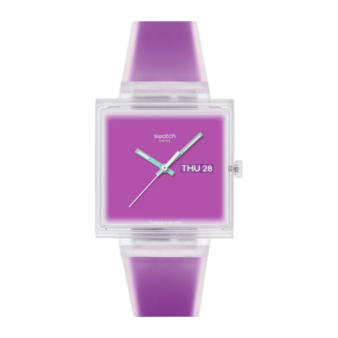 The Watch Boutique Swatch What If...See Thru Magenta Watch - SO38K705