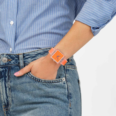 The Watch Boutique Swatch What If...See Thru Orange Watch - SO38K704