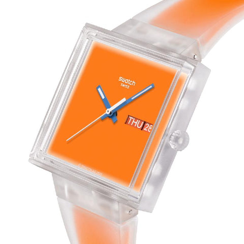 The Watch Boutique Swatch What If...See Thru Orange Watch - SO38K704