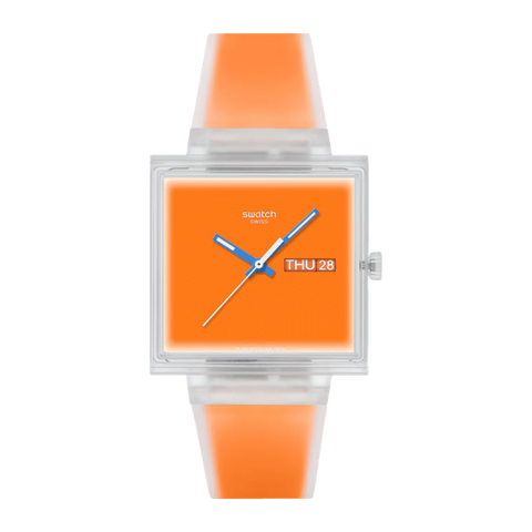 The Watch Boutique Swatch What If...See Thru Orange Watch - SO38K704