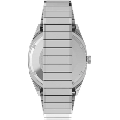 The Watch Boutique TIMEX Automatic 1983 E-Line Re-issue 34mm Stainless Steel Expansion Band Watch