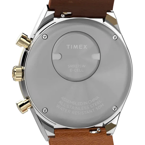 The Watch Boutique TIMEX Chronograph 40mm Leather Strap Watch