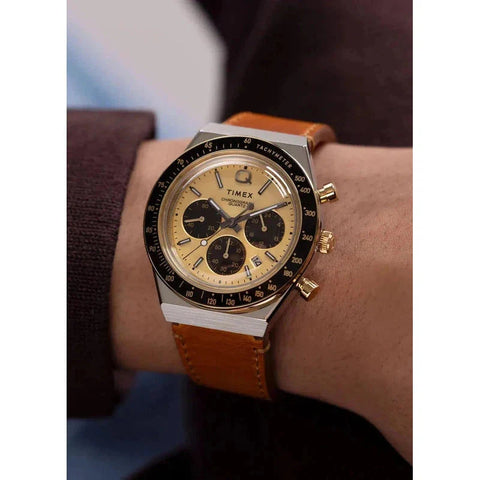 The Watch Boutique TIMEX Chronograph 40mm Leather Strap Watch