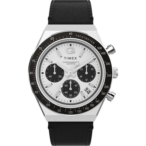 The Watch Boutique TIMEX Chronograph 40mm Leather Strap Watch