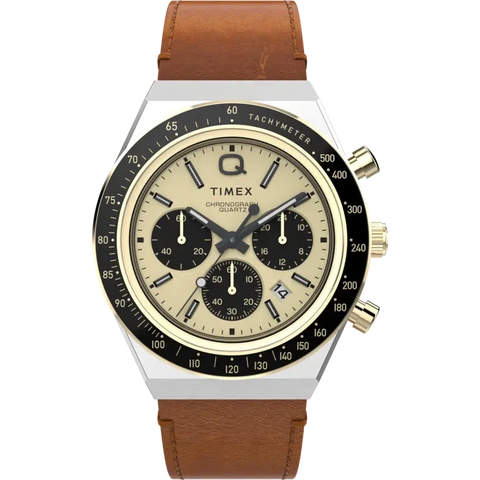 The Watch Boutique TIMEX Chronograph 40mm Leather Strap Watch