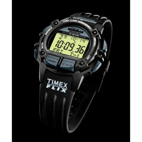 The Watch Boutique TIMEX IRONMAN Flix 100 Lap 42mm PU Strap Watch