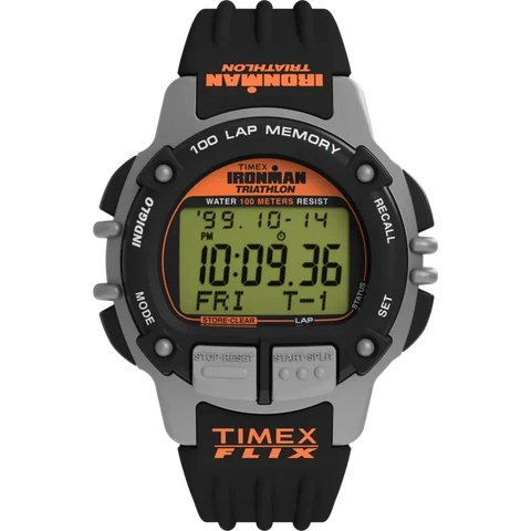 The Watch Boutique TIMEX IRONMAN Flix 100 Lap 42mm PU Strap Watch