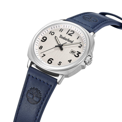 The Watch Boutique Timberland Actwell 3 Hands-Date Leather Strap Watch