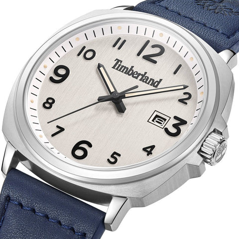 The Watch Boutique Timberland Actwell 3 Hands-Date Leather Strap Watch