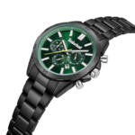 The Watch Boutique Timberland Black Steel Green Dial Chronograph Men's Watch