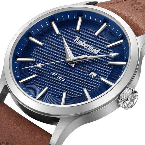 The Watch Boutique Timberland Blake 3 Hands-Date Leather Strap Watch