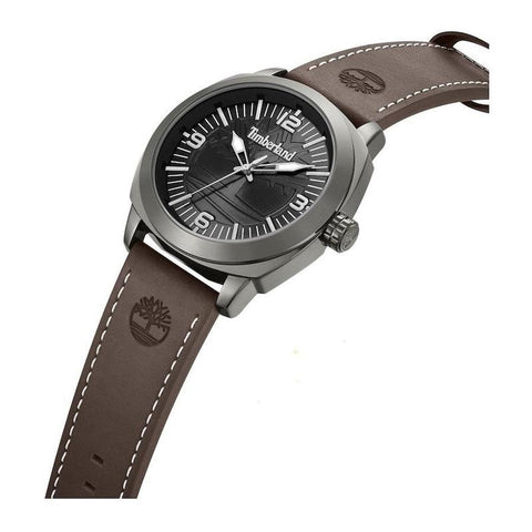 The Watch Boutique Timberland Brown Leather Black Dial Men's Watch