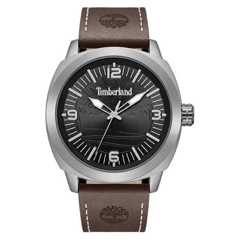 The Watch Boutique Timberland Brown Leather Black Dial Men's Watch