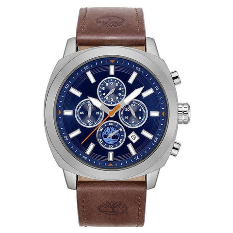 The Watch Boutique Timberland Brown Leather Blue Dial Men's Watch