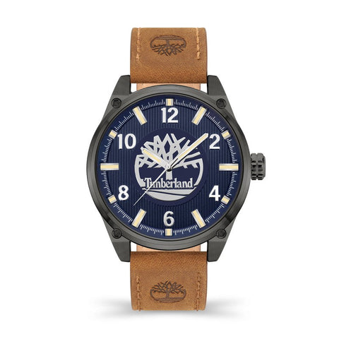 The Watch Boutique Timberland Caratunk 3 Hands Brown Leather Strap Watch