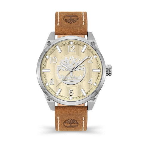 The Watch Boutique Timberland Caratunk 3 Hands Tan Leather Strap Watch