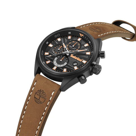 The Watch Boutique Timberland Cherryfield Multifunction Leather Strap Watch