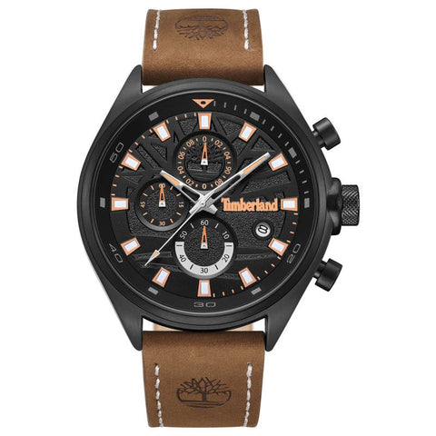 The Watch Boutique Timberland Cherryfield Multifunction Leather Strap Watch