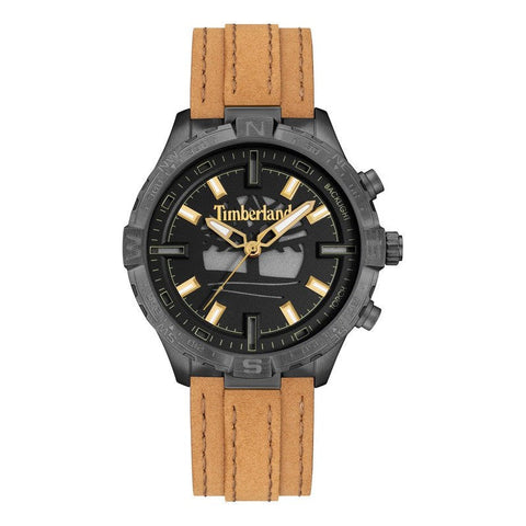 The Watch Boutique Timberland Flowell Multifunction Tan Leather Strap Watch